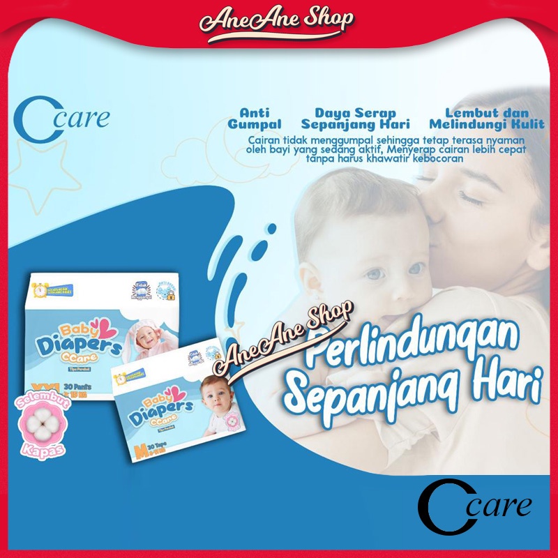 Popok Bayi C Care Air Diapers Pants Dan Tape Anti Gumpal Celana dan Perekat