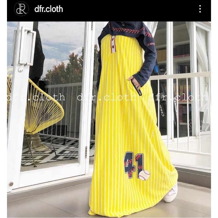 Dfr.cloth abaya softball yellow original by dfr.cloth