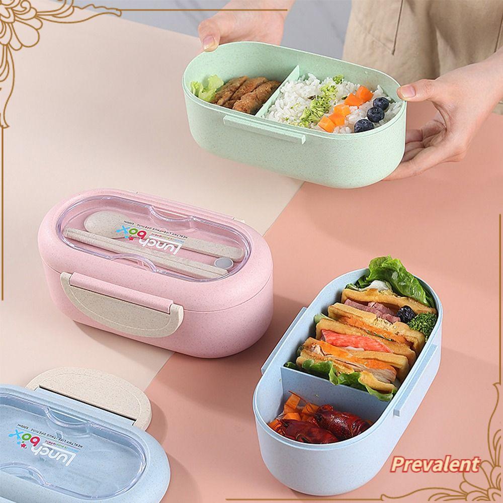 Preva Lunch Box Anti Bocor Untuk Pelajar Pekerja Kantor Dengan Sendok Wadah Makanan