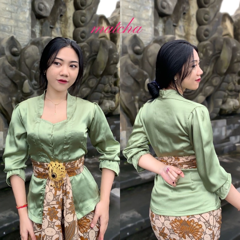 kebaya jadi bahan saten silk,kby uragiri