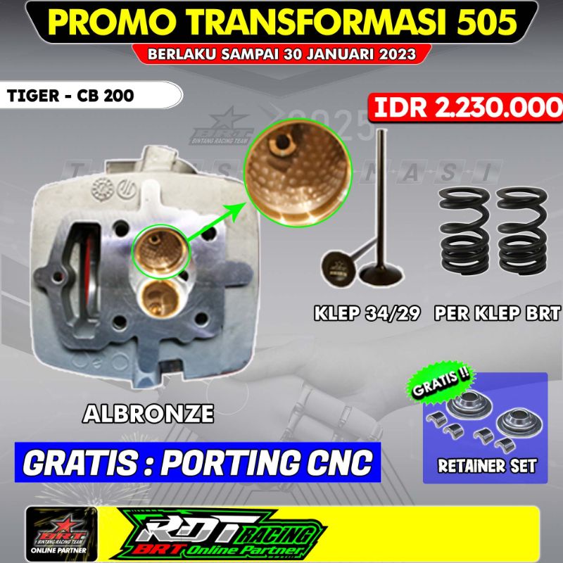 Blok kop head tiger 34 29 36 31 BRT