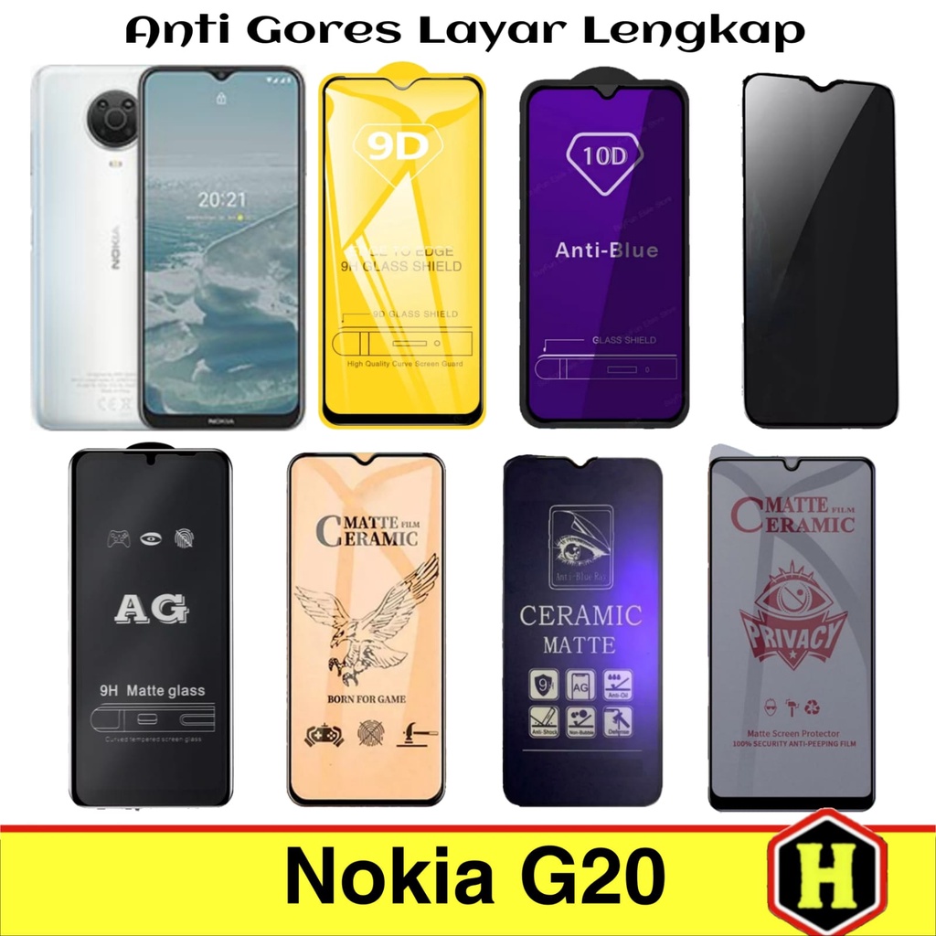 New Screen Guard For NOKIA G20 Tempered Glass Premium Screen Protector Full Layar