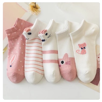 Kaos Kaki KS54 Kaos Kaki Wanita Motif Kucing Lucu Fashion Korea