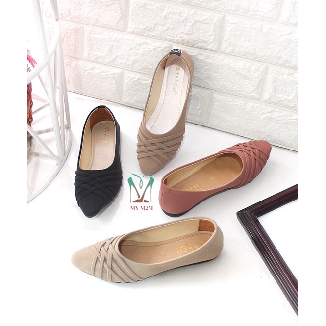 Mym2m Sepatu Flatshoes Wanita Casual Kekinian Terlaris Talitao