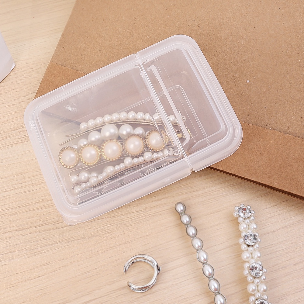 Kotak Wadah Penyimpanan Plastik Mini Kotak/Tempat Obat Pil Portable Storage/Jewelry Organizer Packaging Case Tempat Anting Cincin