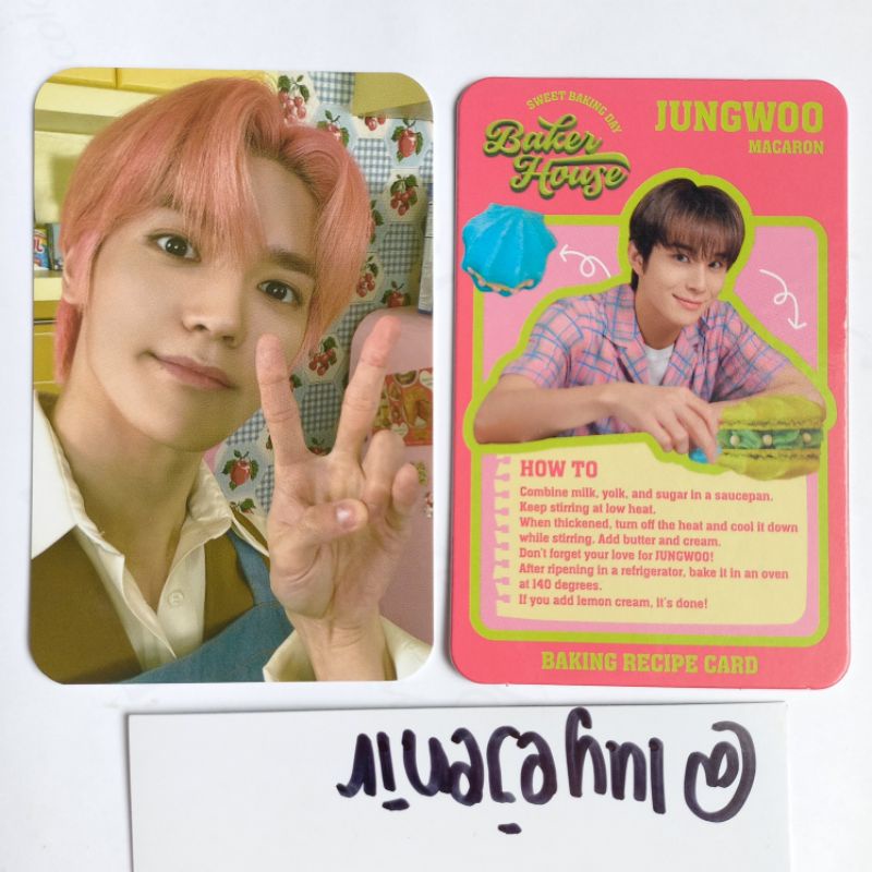 [ Take All ] photocard Taeyong selca + konsep Jungwoo NCT 127 random recipe card pack MD Baker house