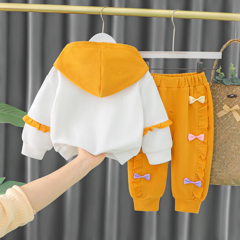 Zahra Setelan Baju Anak Perempuan Cute Kids Bahan Fleece | One Set Anak Cewek  Gemes  Umur 1 - 6 Tahun Terbaru Kekinian Premium