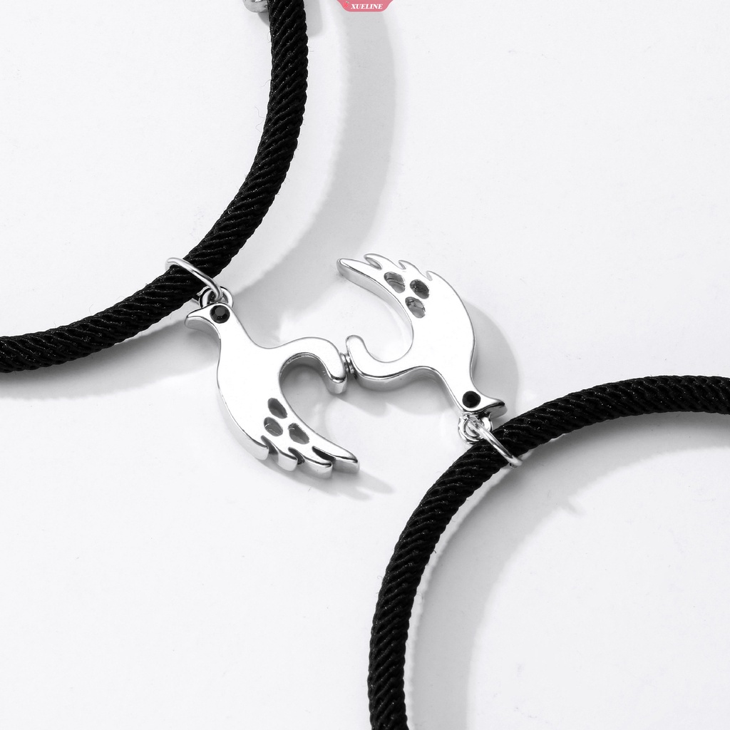 Gelang Pasangan fashion Baru Warna Hitam Dan Merah Sepasang Gelang bijou Pernyataan Cinta Gelang Trendi Hadiah Hari Valentine [ZXL]