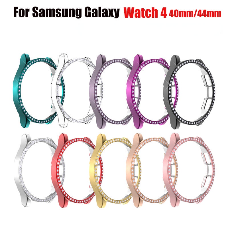 Diamond Case Untuk Samsung Galaxy Watch4 40 mm 44 mm bumper Pelindung Layar cover Untuk Galaxy Watch4 40 mm 44 mm Aksesoris