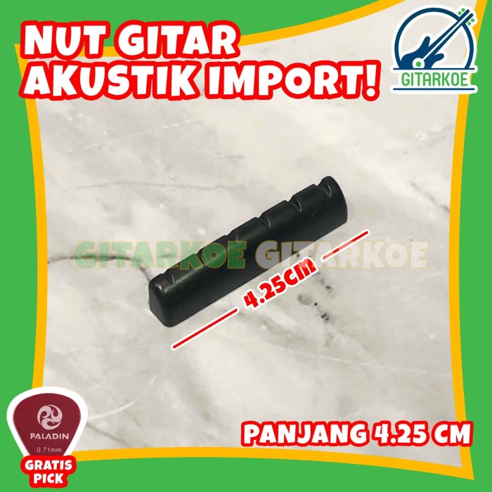 Nut Gitar String Akustik Impor Hitam