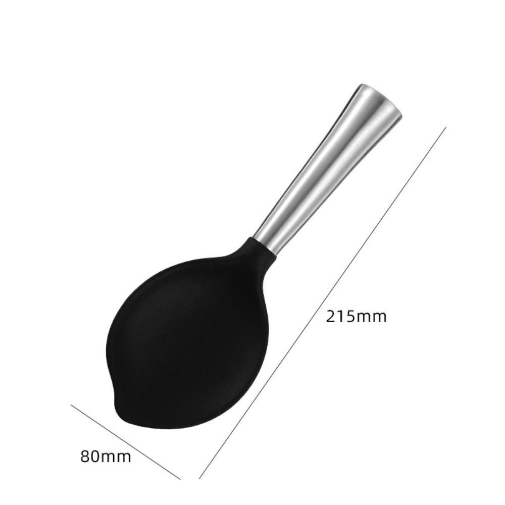 [Elegan] Rice Paddle Cooking Dinnerware Stand-up Silikon Anti Lengket Anti Karat Serving Spoon