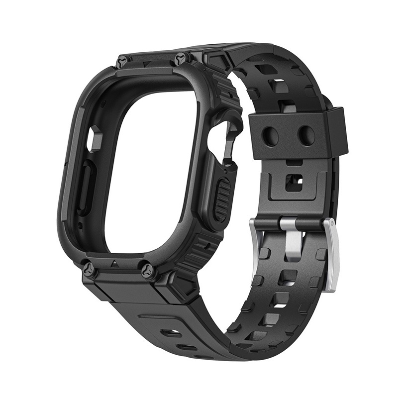 Tali✅2-in-1 Rugged Armor TPU Watch Strap Bumper Case Compatible with Apple Watch Ultra 8 7 6 SE 5 4 Protective Cover for iWatch DT8 ultra S8max DTNO.1 7