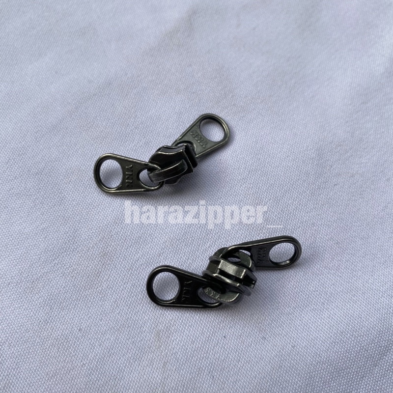 KEPALA RESLETING YKK ANTING DUA NO. 3 BLACK NIKEL