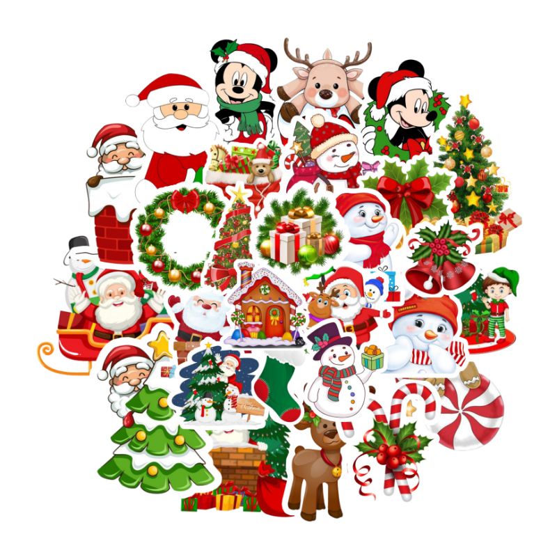 

[50 pcs] STICKER NATAL EDITION WATERPROOF