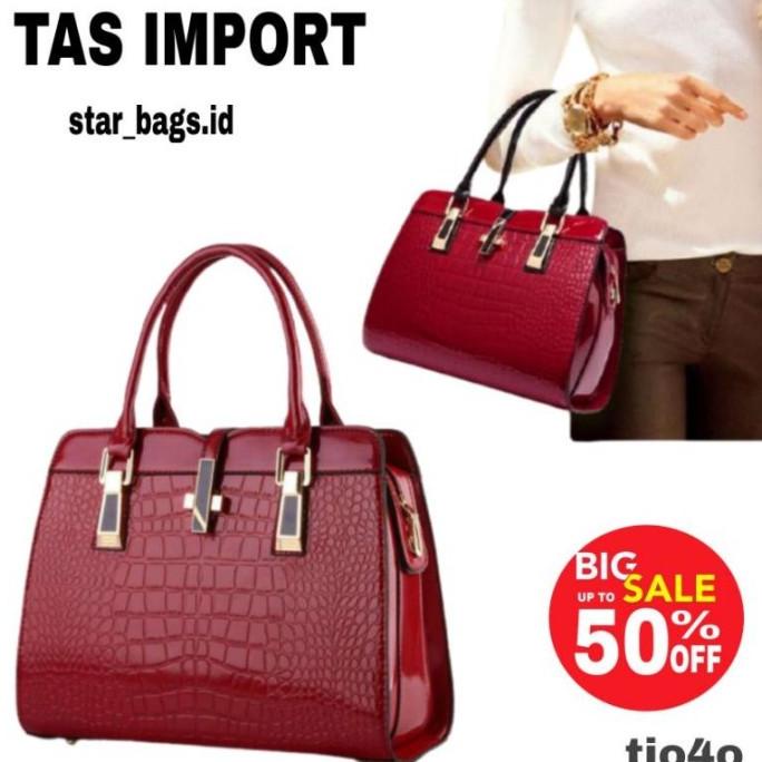 TAS TANGAN WANITA IMPORT TAS WANITA GLOSSY TAS BRANDED TAS PESTA MEWAH SRGE68546R
