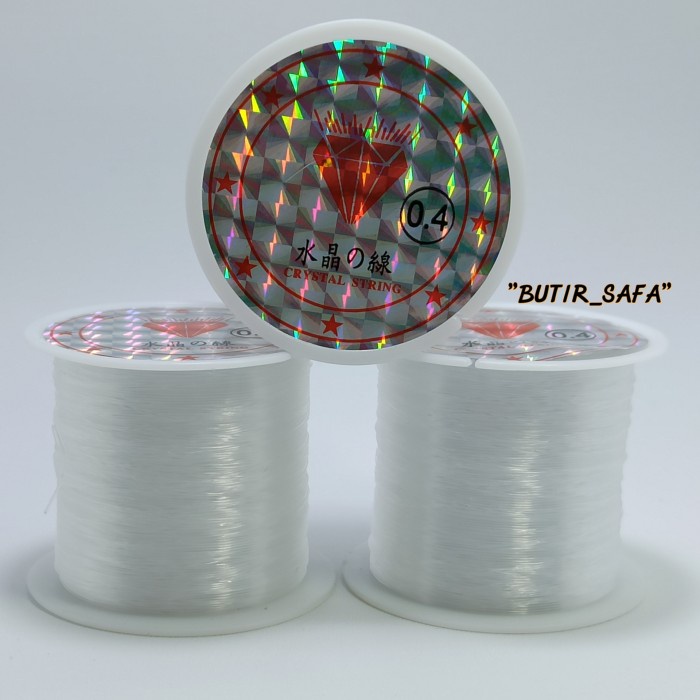 Craft Tali Benang Senar Nylon Nilon Transparan Bening 0.4 Non Elastis