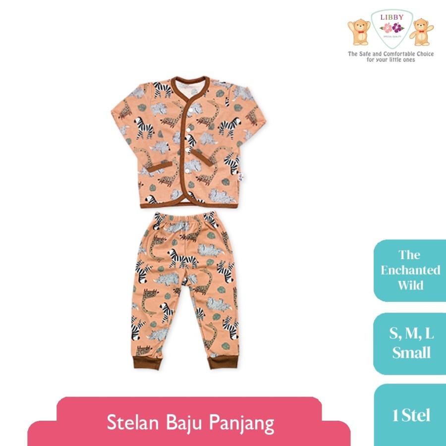 Libby Enchanted Wild Setelan Panjang-Panjang Kancing Depan