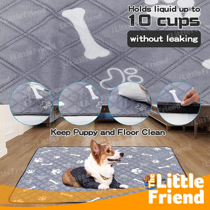 Perlak Underpad Alas Matras Hewan Anjing Kucing Serbaguna Motif Bone