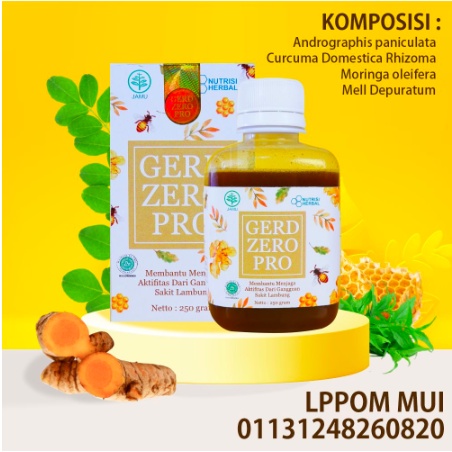 GERD ZERO PRO - OBAT ASAM LAMBUNG / MADU LAMBUNG / OBAT MAAG / OBAT LAMBUNG - Gerd Zero Pro Lambung 