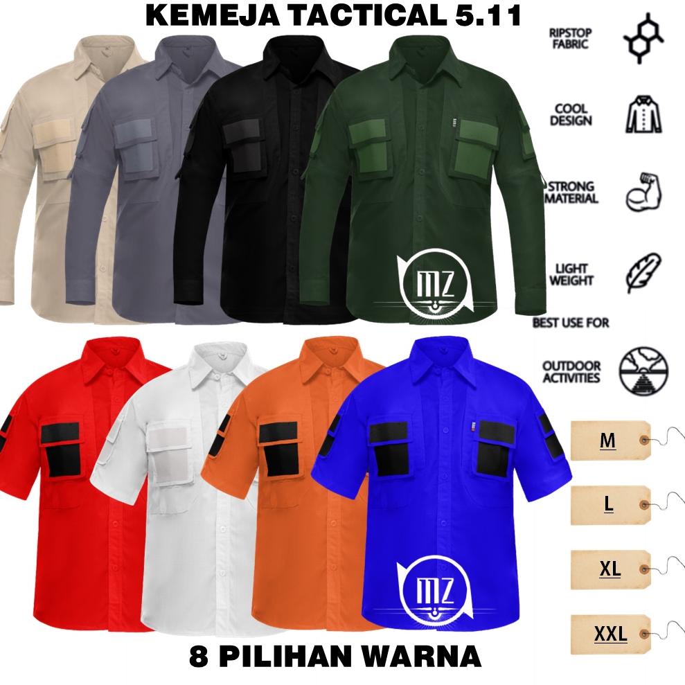 ヹQ BAJU KEMEJA TACTICAL 511 LENGAN TANGAN PANJANG PENDEK 5.11 PDL LAPANGAN UNIVERSITAS VELCRO RIPSTO