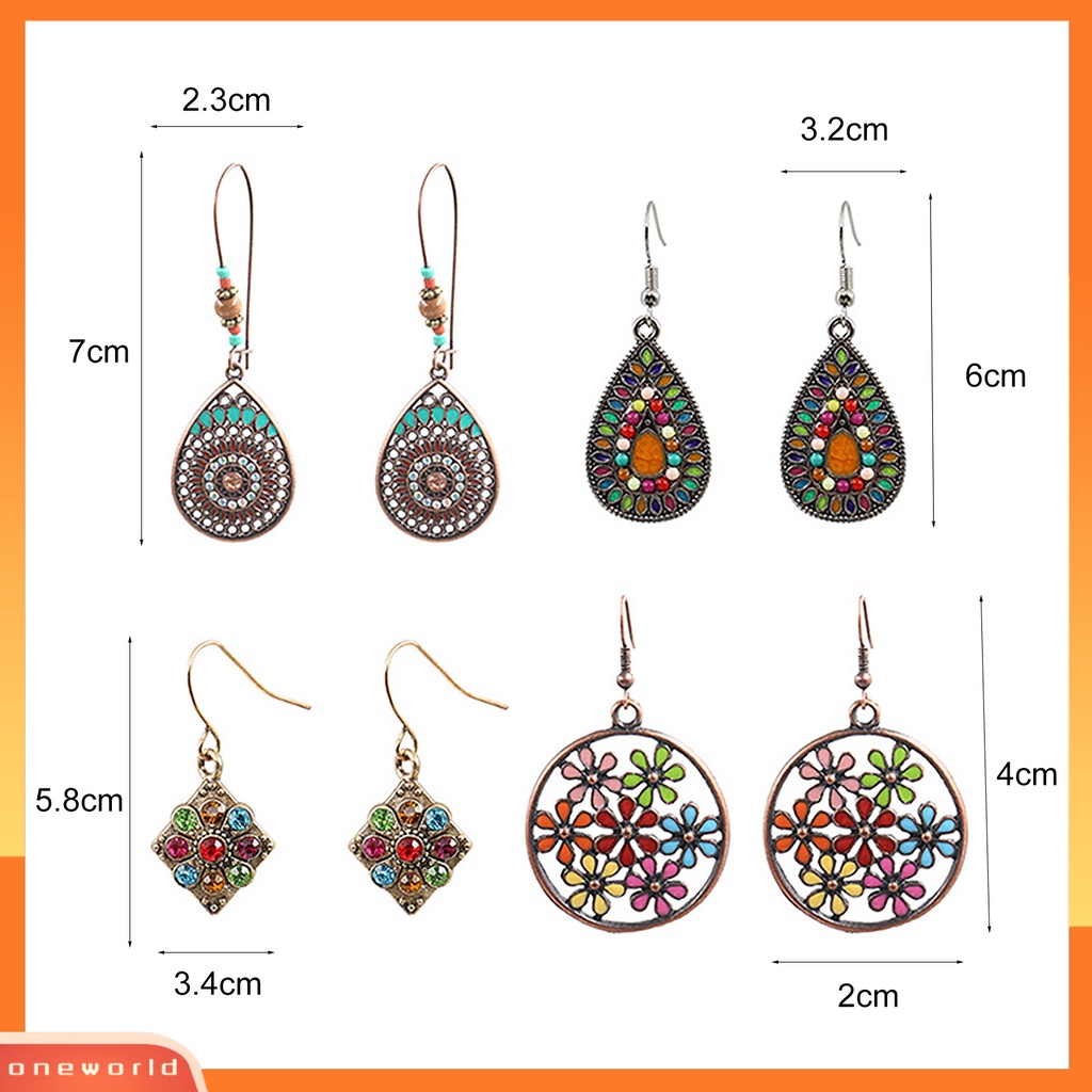 [WONE] Anting Retro Bohemian Vintage Ear Ring Juntai Eardrop Untuk Ruang Ganti