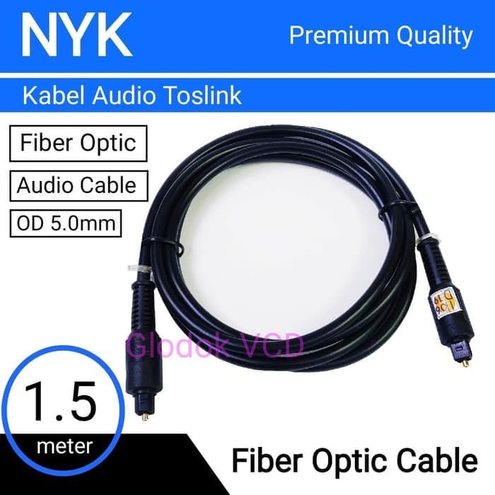 Kabel Audio Digital Fiber Optic 1.5m NYK Toslink Cable 1.5 meter