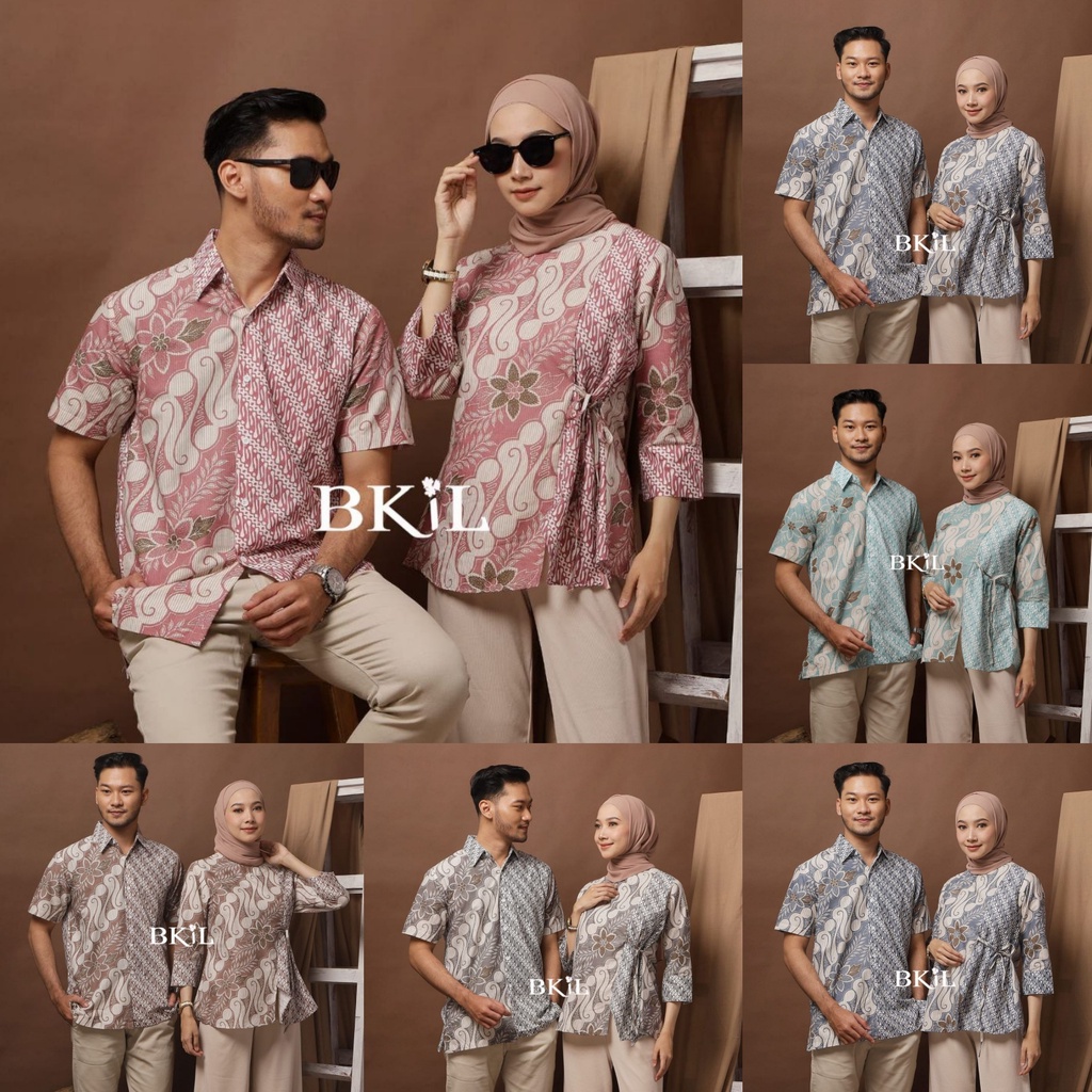 Batik Couple Modern Baju Batik Wanita Modern Atasan Batik Kerja Wanita M L XL XXL Seragam Batik Kantor Batik Alina