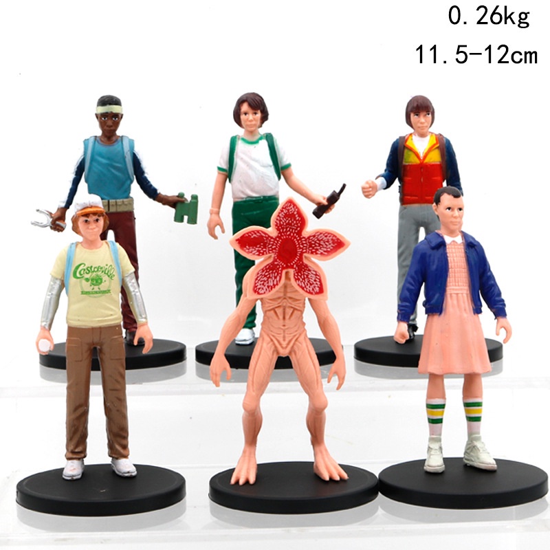 6 Pcs PVC Sebelas Figuras Model Stranger Things Anime action &amp;amp; Mainan Angka set