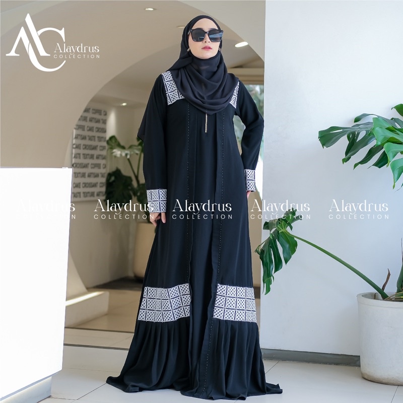 Abaya Gamis Syari Hitam Arab Saudi Bahan Jetblack Turkey Umroh Abaya Dubai 890