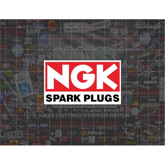 Cutting Sticker NGK Spark Plug Ukuran 7 cm