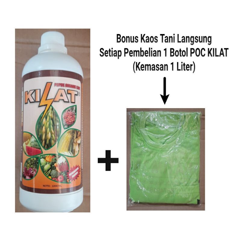 Pupuk Cair KILAT Kemasan  1 Liter (*Bonus Kaos)