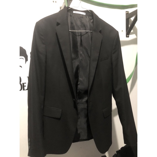 Jas / Blazer Zara Man Hitam (slim fit)