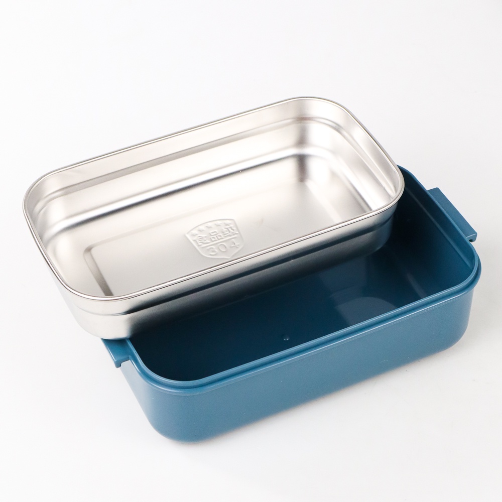 Kotak Makan Estetik / Lunch Box Container Double Layer - Blue