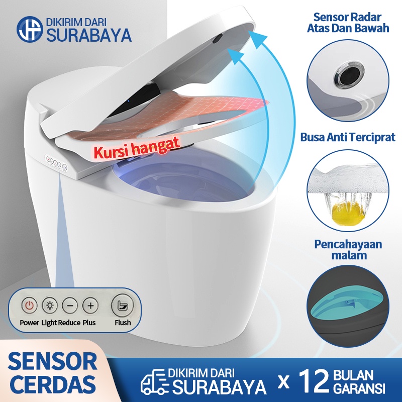 Luxury Kloset Duduk Siram Toilet / Smart Closet Toilet Otomatis / Penghangat kursi