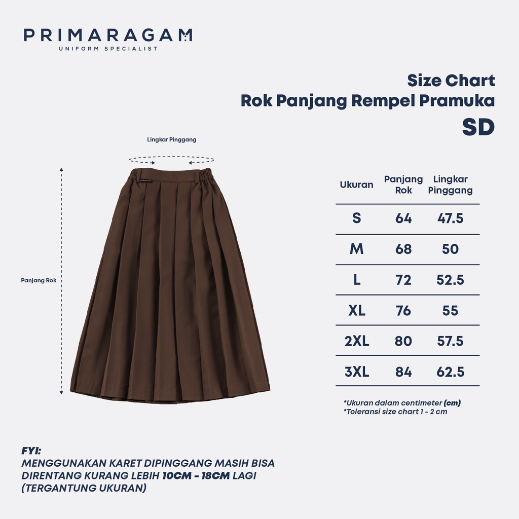 OBRAL BARANG CACAT rok sekolah sd panjang pramuka rok sd rok sd pramuka rok seragam pramuka sd ssd-05