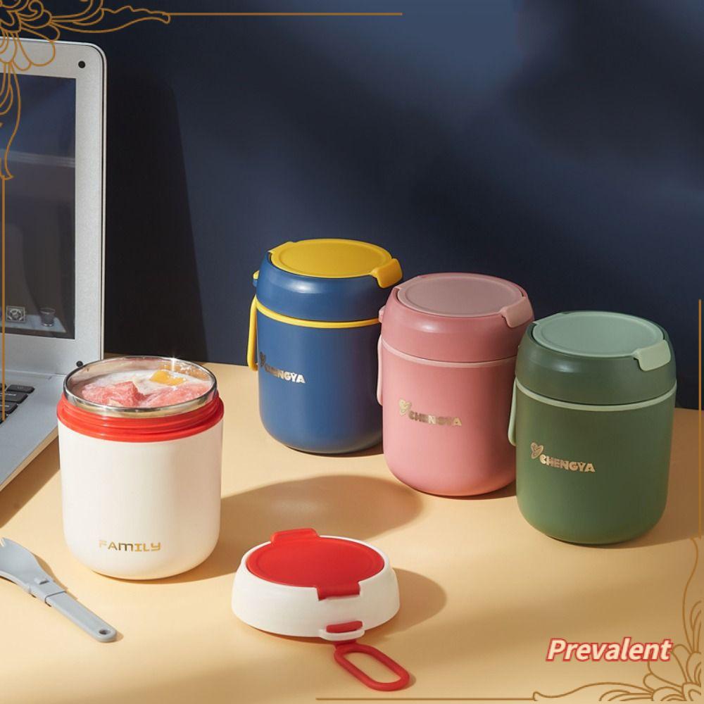 Preva 480ML Mug Kopi Portable Multi Fungsi304 Cangkir Termos Stainless Steel Double Wall Dengan Sendok Travelling Cup