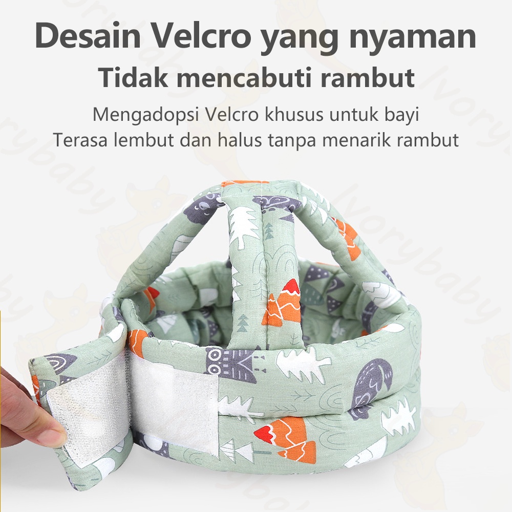 Ivorybaby Topi pelindung kepala bayi Bantal pelindung kepala bayi Baby head safety helmet Baby cap anti fall