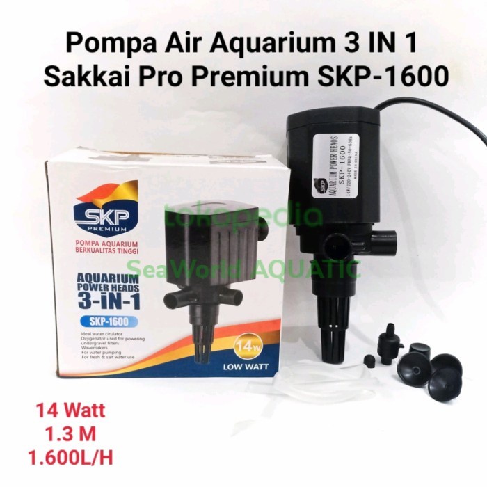 Pompa Aquarium Power Heads Filter Celup SAKKAI PRO SKP 1600 14 Watt