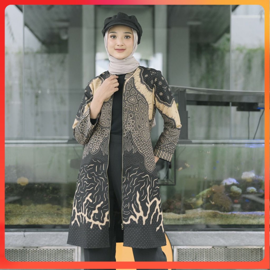 Batik Prabuseno - TARAKA Tunik Batik Wanita Lengan Panjang
