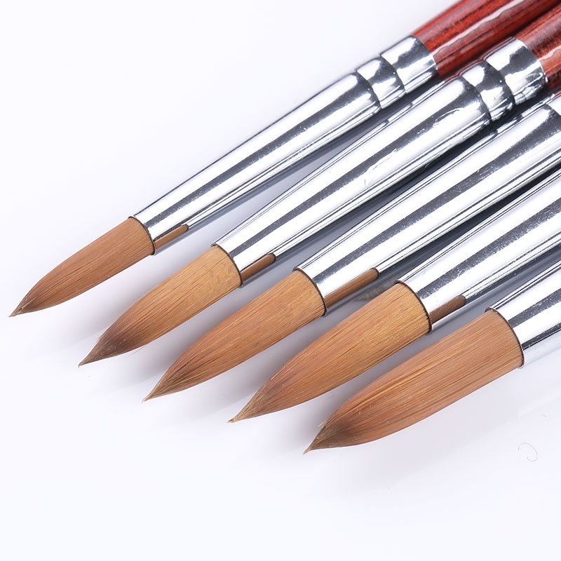 Born PRETTY Round Sharp Nail Tool Gagang Kayu Profesional Lukisan Kuku Acrylic Brush