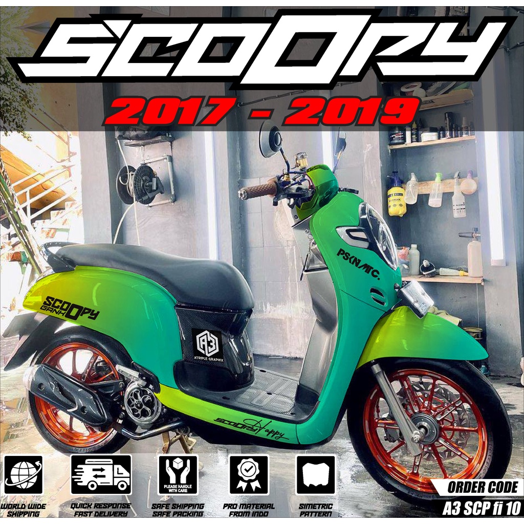Decal Sticker Scoopy 2017 2018 2019 2020 decal scoopy full body Full Blok Sticker Scoopy Dekal New F