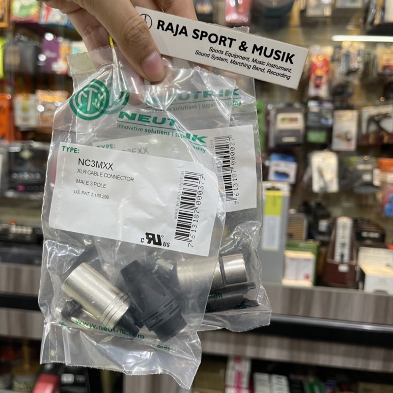JACK XLR NEUTRIK- SEPASANG MALE FEMALE JANTAN BETINA - ORIGINAL JEK XLR NEUTRIK JANTAN BETINA CANON 