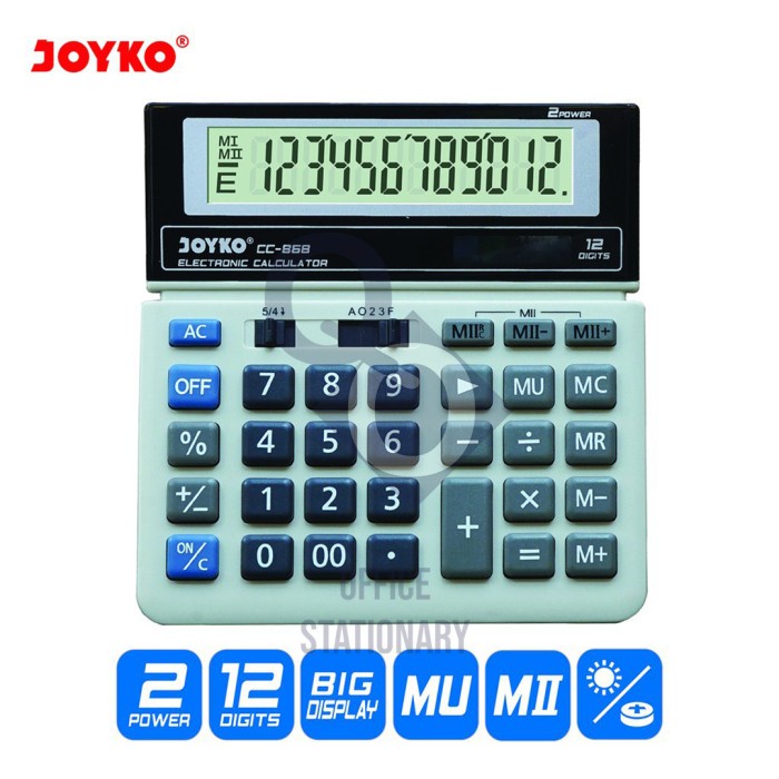 

MURAH Kalkulator 12 Digit / Calculator JOYKO CC-868 / Check Correct