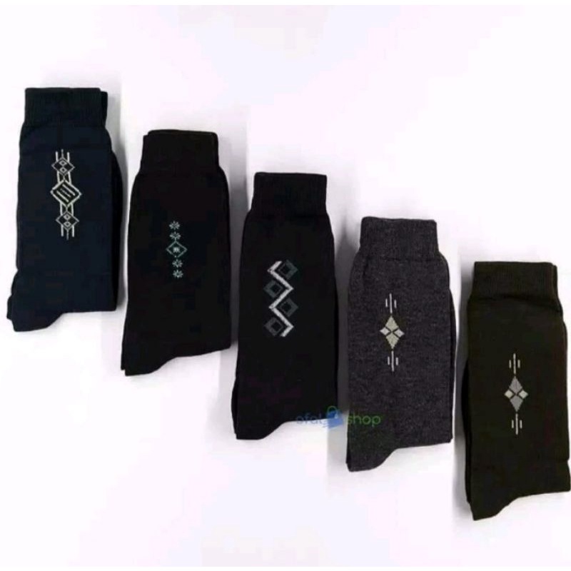 termurah!!! ( 3 pasang ) kaos kaki kerja kantoran motif pria dan wanita dewasa