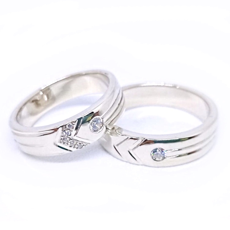 Cincin Tunangan Couple Perak Asli Ukir Nama A214