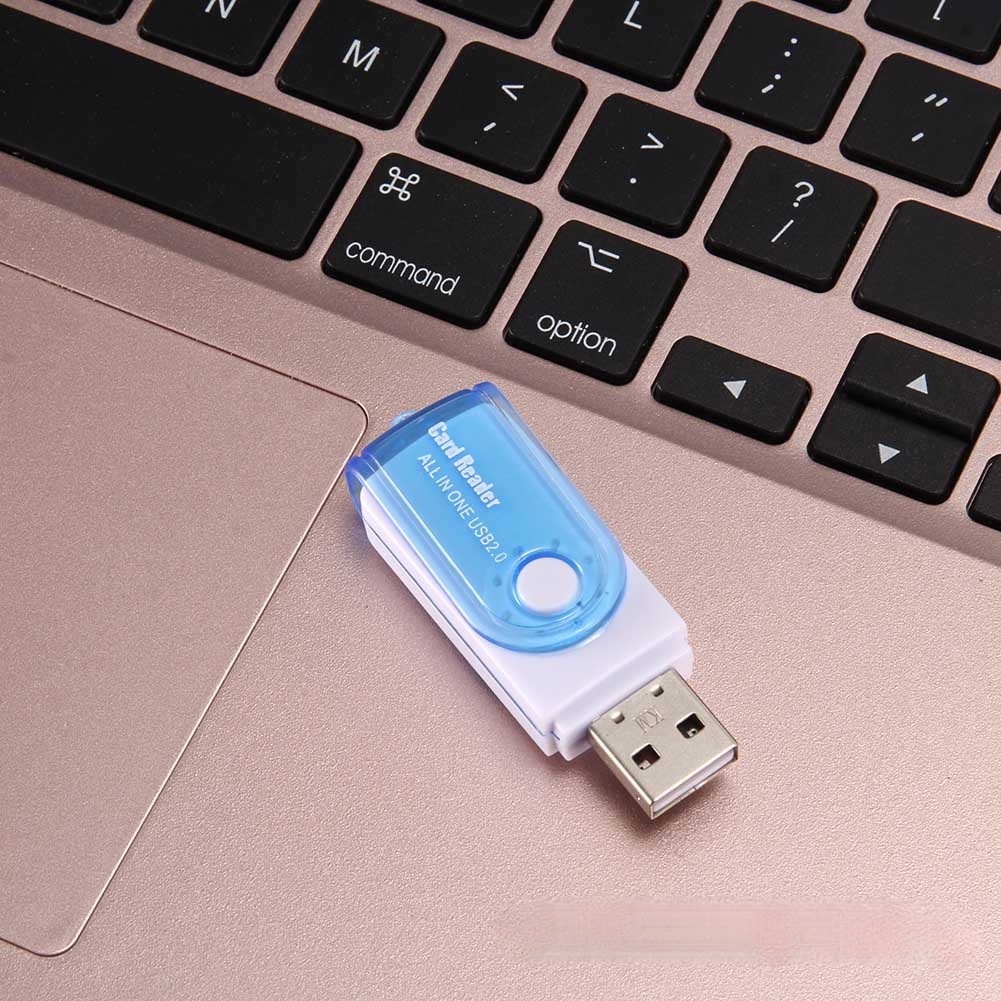 Usb2.0 High-Speed Card Reader 4in1 Multi Fungsi Card Reader Kartu tf Putar Besar Adaptor Eksternal mini