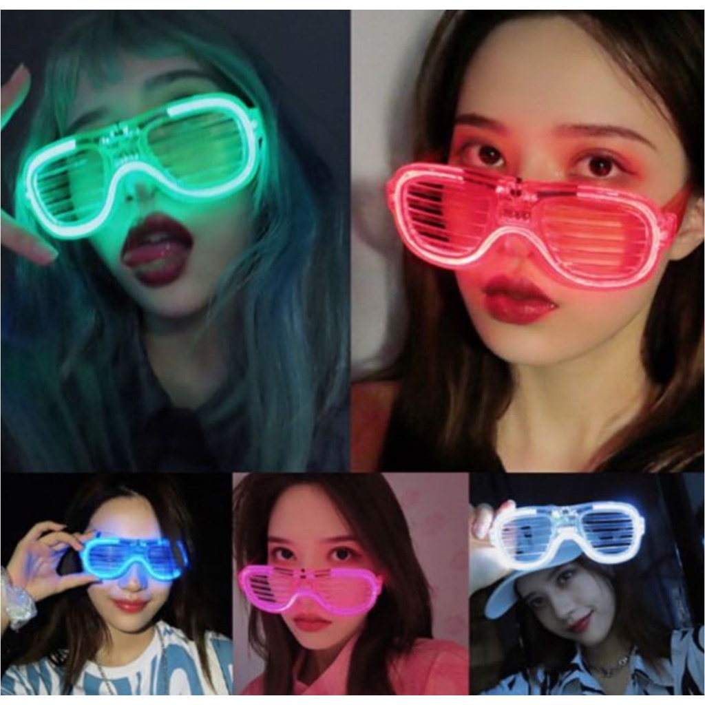 mrcaisen KACAMATA PARTY kacamata nyala malam colorful eyeglass beauty fashion kacamata hip hop kacamata led lumunous kacamata natal kacamata tahun baru lampu tahun baru