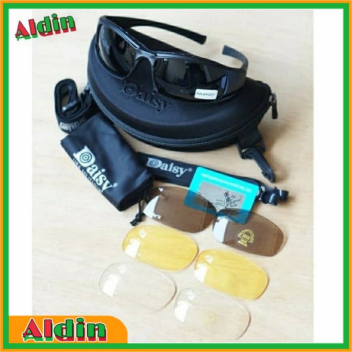 Kacamata Olahraga Daisy X7 Kacamata Tactical Kacamata Sepeda Dengan 4 Lensa
