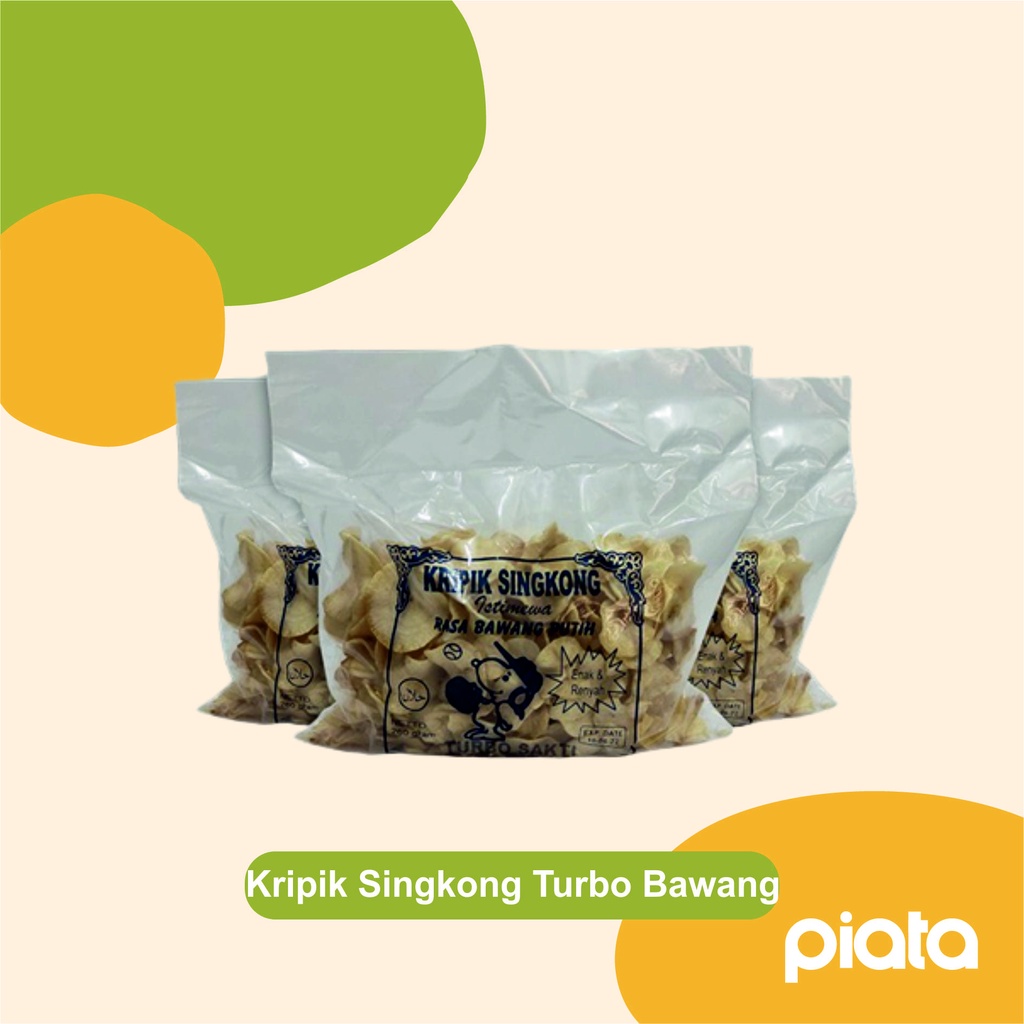 

Keripik Singkong bawang putih asin 260gr- Turbo nikmat gurih renyah