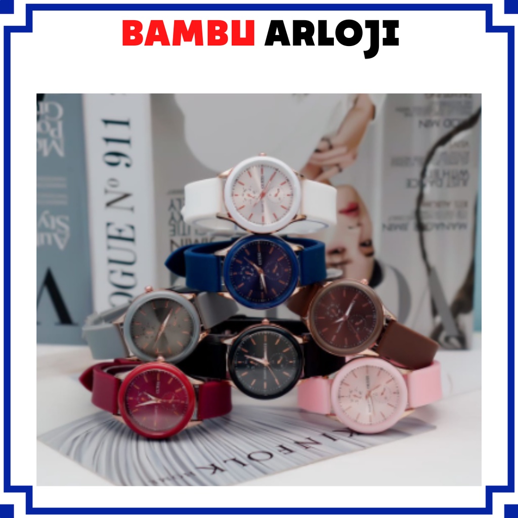 BAJ JAM TANGAN WANITA / PRIA ANALOG CHRONO VARIASI QUARTZ  RUBBER WATCH IMPORT GROSIR  HIGH QUALITY RM060